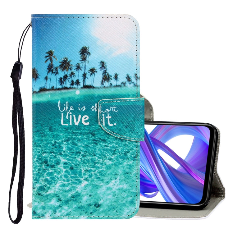 3D Colored Drawing Horizontal Flip PU Leather Case with Holder & Card Slots & Wallet