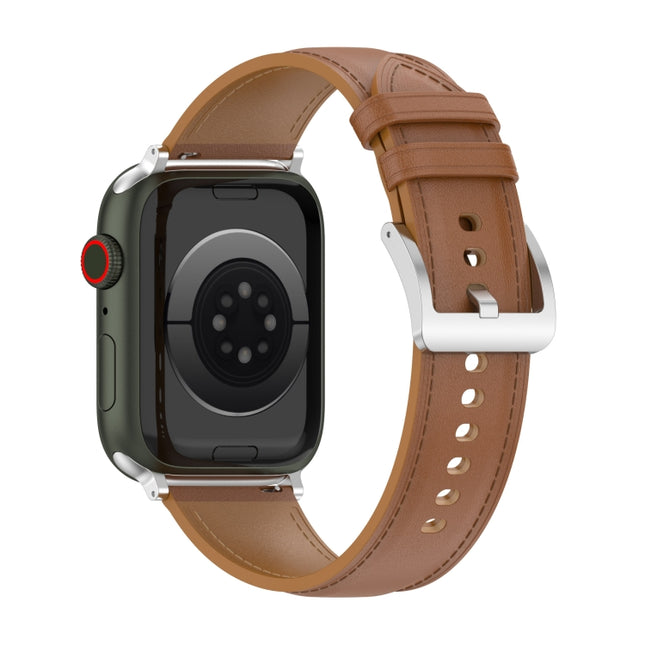 Genuine Leather Watchband, Size: Small Size For Apple Watch Series 7 41mm / 6&SE&5&4 40mm / 3&2&1 38mm, Size: Small Size For Apple Watch Series 8&7 41mm / SE 2&6&SE&5&4 40mm / 3&2&1 38mm