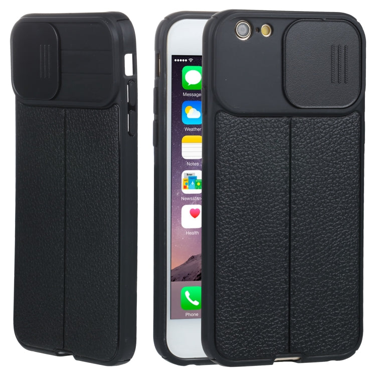 Litchi Texture Sliding Camshield TPU-Schutzhülle für iPhone 6, iPhone 6 Plus, iPhone 8 Plus und 7 Plus sowie iPhone XS Max