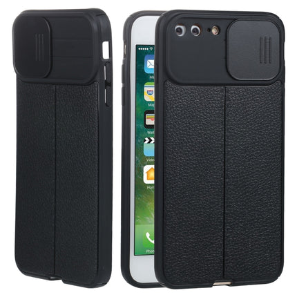Litchi Texture Sliding Camshield TPU-Schutzhülle für iPhone 6, iPhone 6 Plus, iPhone 8 Plus und 7 Plus sowie iPhone XS Max