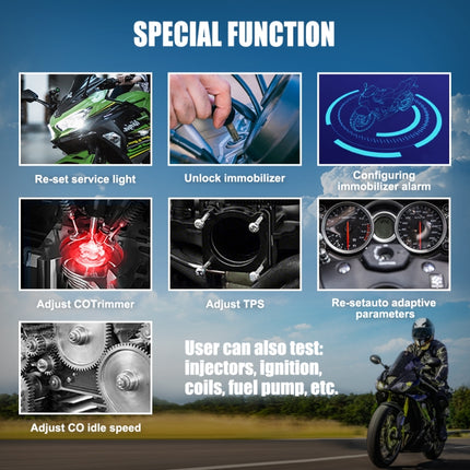 JDiag M100 PRO Intelligent Motorcycle Electronic Fuel Injection System Diagnostic Instrument, Fully Equipped Version