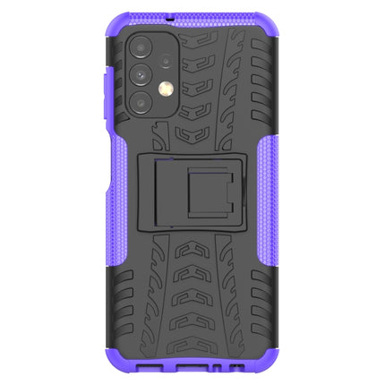 Tire Texture Shockproof TPU+PC Phone Case with Holder, For Samsung Galaxy A13 4G