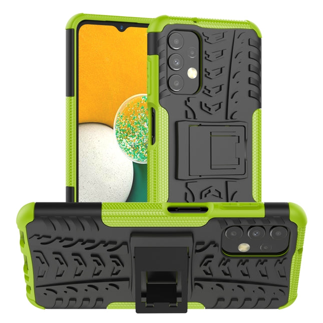 Tire Texture Shockproof TPU+PC Phone Case with Holder, For Samsung Galaxy A13 4G