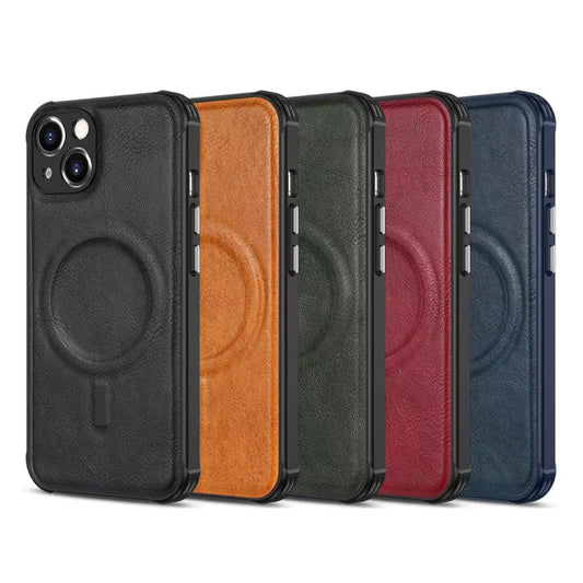 Crazy Horse Cowhide Leather Magnetic Phone Case, For iPhone 13 mini, For iPhone 13, For iPhone 13 Pro, For iPhone 13 Pro Max
