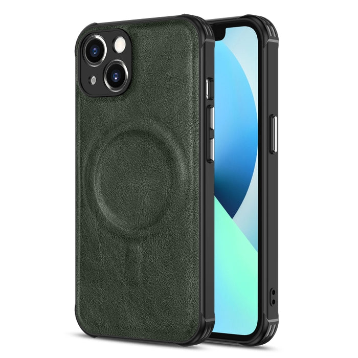 Crazy Horse Cowhide Leather Magnetic Phone Case, For iPhone 13 mini, For iPhone 13, For iPhone 13 Pro, For iPhone 13 Pro Max, For iPhone 12