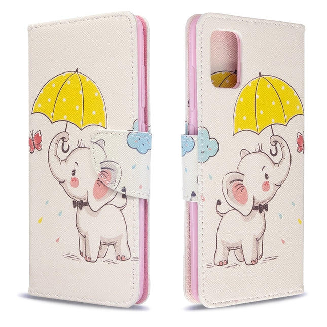 Colored Drawing Pattern Horizontal Flip Leather Case with Holder & Card Slots & Wallet, For Galaxy A51, For Galaxy S20 Ultra