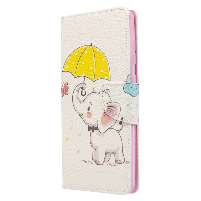 Colored Drawing Pattern Horizontal Flip Leather Case with Holder & Card Slots & Wallet, For Galaxy A71