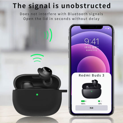 Silicone Earphone Protective Case with Hook, For Xiaomi Redmi Buds 3 Lite