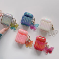 Color Plated PC Earphone Case with Butterfly Clasp, For AirPods 1 / 2, For AirPods Pro