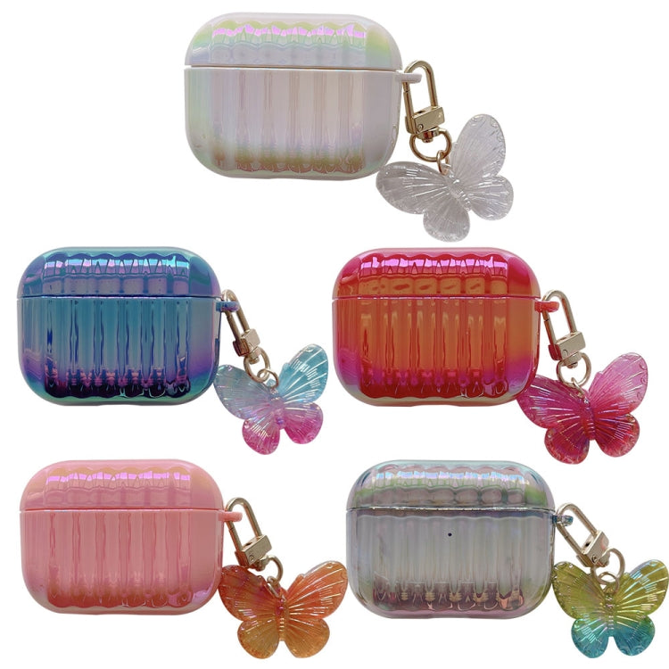 Estuche para auriculares de PC chapado en color con cierre de mariposa, para AirPods 1/2, para AirPods Pro