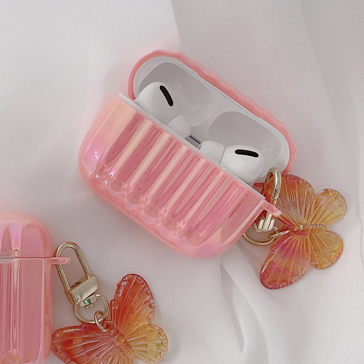 Estuche para auriculares de PC chapado en color con cierre de mariposa, para AirPods 1/2, para AirPods Pro