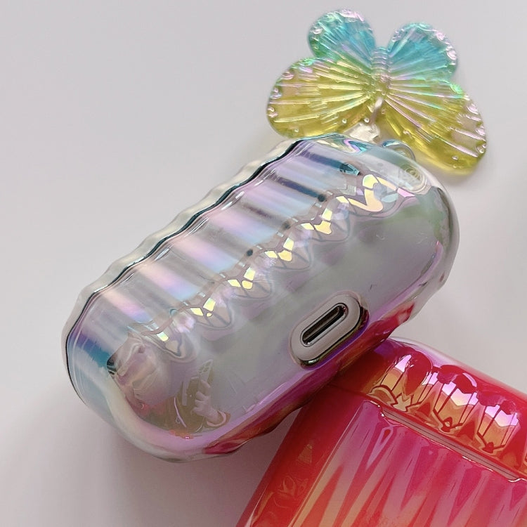 Estuche para auriculares de PC chapado en color con cierre de mariposa, para AirPods 1/2, para AirPods Pro