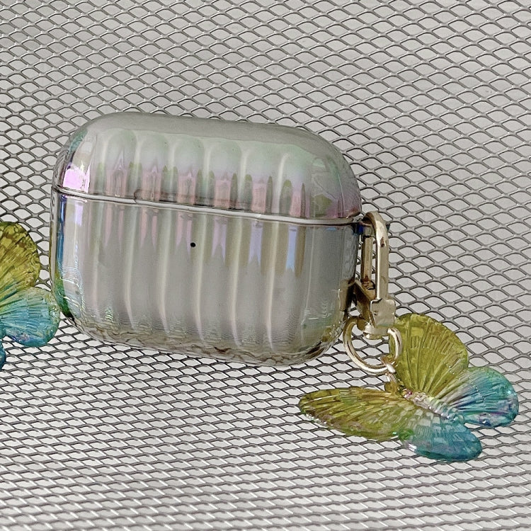 Estuche para auriculares de PC chapado en color con cierre de mariposa, para AirPods 1/2, para AirPods Pro