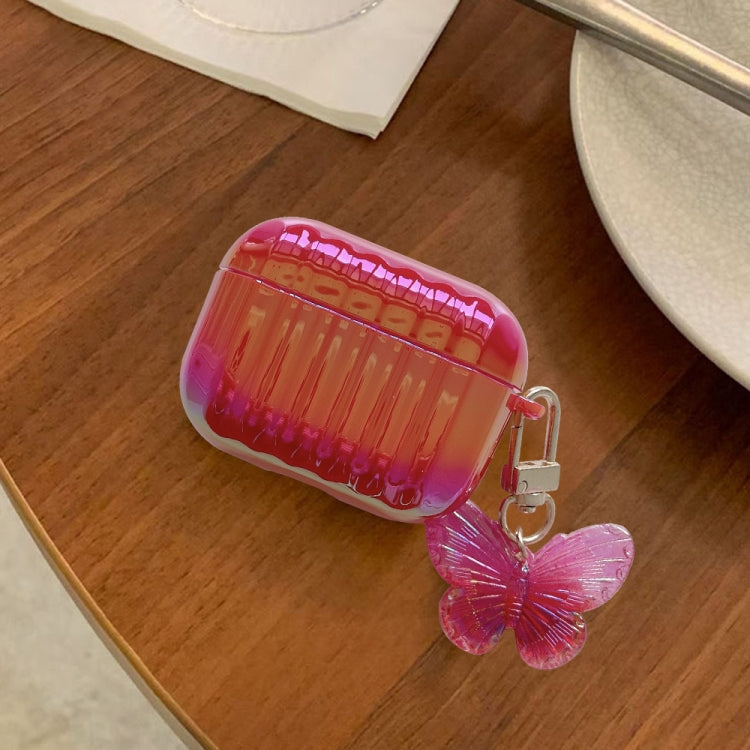 Estuche para auriculares de PC chapado en color con cierre de mariposa, para AirPods 1/2, para AirPods Pro