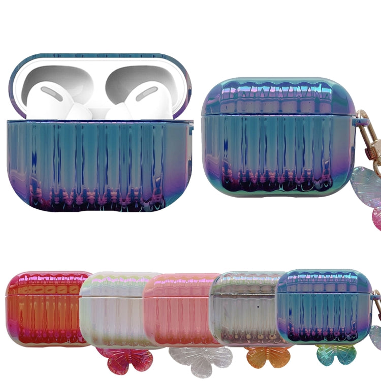 Estuche para auriculares de PC chapado en color con cierre de mariposa, para AirPods 1/2, para AirPods Pro
