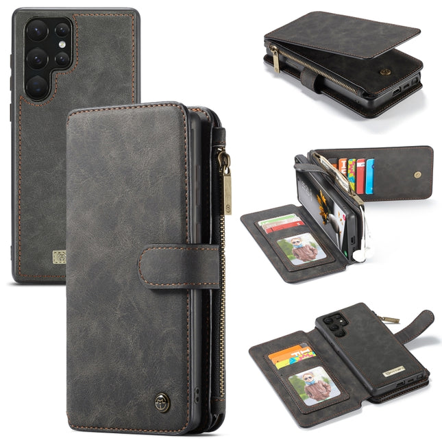 CaseMe-007 Detachable Multifunctional Leather Phone Case, For Samsung Galaxy S22 Ultra 5G
