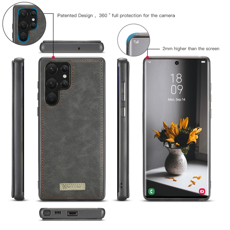CaseMe-007 Detachable Multifunctional Leather Phone Case, For Samsung Galaxy S22 Ultra 5G