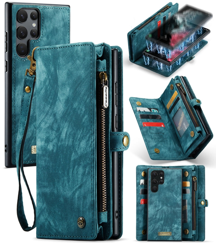 CaseMe-008 Detachable Multifunctional Horizontal Flip Leather Case, For Samsung Galaxy S22 Ultra 5G