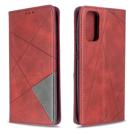 Rhombus Texture Horizontal Flip Magnetic Leather Case with Holder & Card Slots, For Galaxy S20, For Galaxy A71, For Galaxy S20+, For Galaxy S20 Ultra, For Xiaomi CC9 Pro