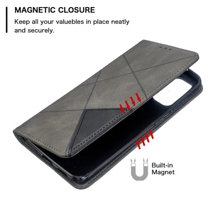 Rhombus Texture Horizontal Flip Magnetic Leather Case with Holder & Card Slots, For Galaxy S20, For Galaxy A71, For Galaxy S20+, For Galaxy S20 Ultra, For Xiaomi CC9 Pro