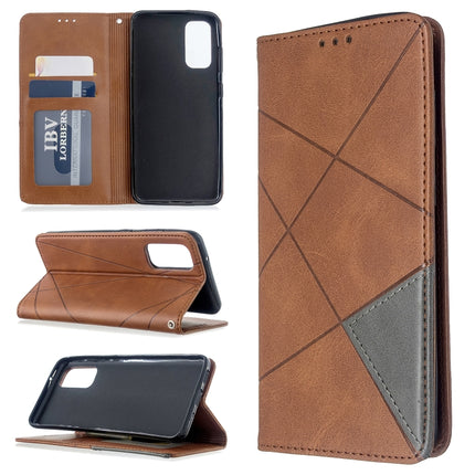 Rhombus Texture Horizontal Flip Magnetic Leather Case with Holder & Card Slots, For Galaxy S20, For Galaxy A71, For Galaxy S20+, For Galaxy S20 Ultra