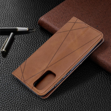 Rhombus Texture Horizontal Flip Magnetic Leather Case with Holder & Card Slots, For Galaxy S20, For Galaxy A71, For Galaxy S20+, For Galaxy S20 Ultra