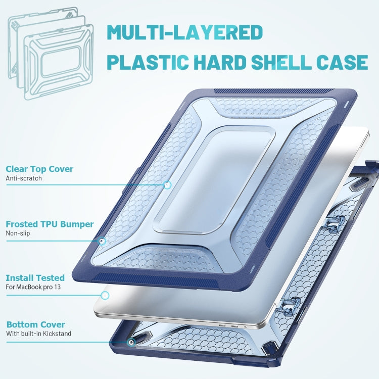 PC + TPU Honeycomb Laptop-Schutzhülle, für MacBook Pro 13,3 Zoll A2338 / A2289 / A2251 (2020), für MacBook Pro 16 Zoll A2141