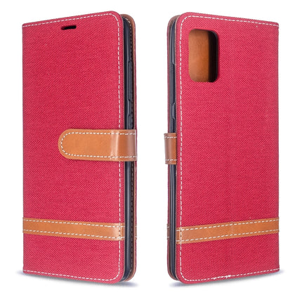 Color Matching Denim Texture Horizontal Flip PU Leather Case with Holder & Card Slots & Wallet & Lanyard, For Galaxy S20, For Galaxy A51