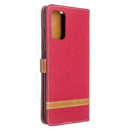 Color Matching Denim Texture Horizontal Flip PU Leather Case with Holder & Card Slots & Wallet & Lanyard, For Galaxy S20+