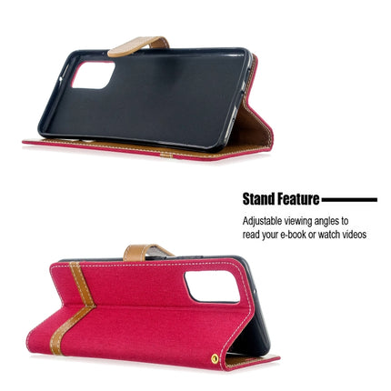 Color Matching Denim Texture Horizontal Flip PU Leather Case with Holder & Card Slots & Wallet & Lanyard, For Galaxy S20+
