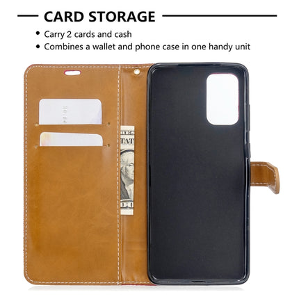 Color Matching Denim Texture Horizontal Flip PU Leather Case with Holder & Card Slots & Wallet & Lanyard, For Galaxy S20+