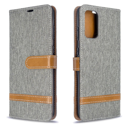 Color Matching Denim Texture Horizontal Flip PU Leather Case with Holder & Card Slots & Wallet & Lanyard, For Galaxy S20+