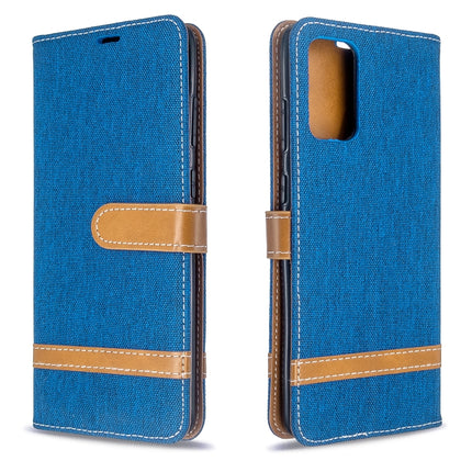 Color Matching Denim Texture Horizontal Flip PU Leather Case with Holder & Card Slots & Wallet & Lanyard, For Galaxy S20 Ultra, For Galaxy A71