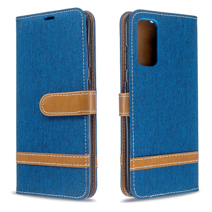 Color Matching Denim Texture Horizontal Flip PU Leather Case with Holder & Card Slots & Wallet & Lanyard, For Galaxy S20, For Galaxy A51