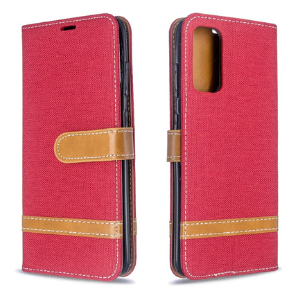 Color Matching Denim Texture Horizontal Flip PU Leather Case with Holder & Card Slots & Wallet & Lanyard, For Galaxy S20, For Galaxy A51