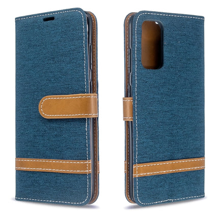Color Matching Denim Texture Horizontal Flip PU Leather Case with Holder & Card Slots & Wallet & Lanyard, For Galaxy S20, For Galaxy A51