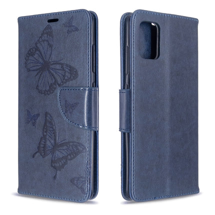 Embossing Two Butterflies Pattern Horizontal Flip PU Leather Case with Holder & Card Slot & Wallet & Lanyard, For Galaxy S20, For Galaxy S20+, For Galaxy A51, For Galaxy A71