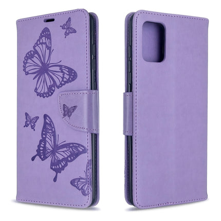 Embossing Two Butterflies Pattern Horizontal Flip PU Leather Case with Holder & Card Slot & Wallet & Lanyard, For Galaxy S20, For Galaxy S20+, For Galaxy A51, For Galaxy A71