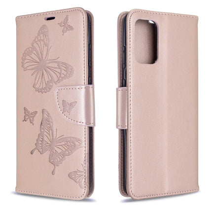 Embossing Two Butterflies Pattern Horizontal Flip PU Leather Case with Holder & Card Slot & Wallet & Lanyard, For Galaxy S20, For Galaxy S20+, For Galaxy A51, For Galaxy A71