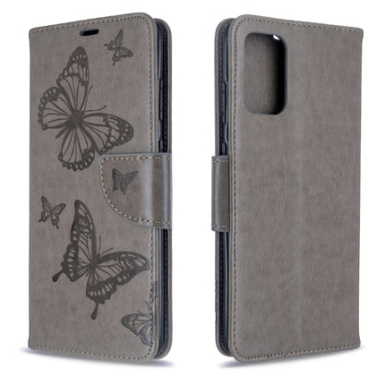 Embossing Two Butterflies Pattern Horizontal Flip PU Leather Case with Holder & Card Slot & Wallet & Lanyard, For Galaxy S20, For Galaxy S20+, For Galaxy A51, For Galaxy A71