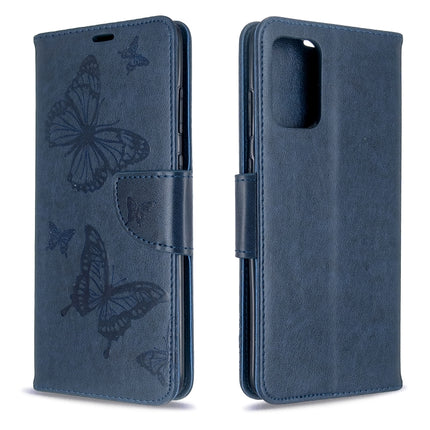 Embossing Two Butterflies Pattern Horizontal Flip PU Leather Case with Holder & Card Slot & Wallet & Lanyard, For Galaxy S20, For Galaxy S20+, For Galaxy A51, For Galaxy A71