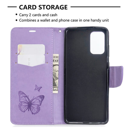 Embossing Two Butterflies Pattern Horizontal Flip PU Leather Case with Holder & Card Slot & Wallet & Lanyard, For Galaxy S20 Ultra