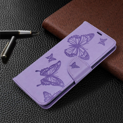 Embossing Two Butterflies Pattern Horizontal Flip PU Leather Case with Holder & Card Slot & Wallet & Lanyard, For Galaxy S20 Ultra