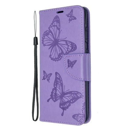 Embossing Two Butterflies Pattern Horizontal Flip PU Leather Case with Holder & Card Slot & Wallet & Lanyard, For Galaxy S20, For Galaxy S20+, For Galaxy A51, For Galaxy A71