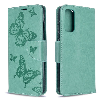 Embossing Two Butterflies Pattern Horizontal Flip PU Leather Case with Holder & Card Slot & Wallet & Lanyard, For Galaxy S20, For Galaxy S20+, For Galaxy A51, For Galaxy A71