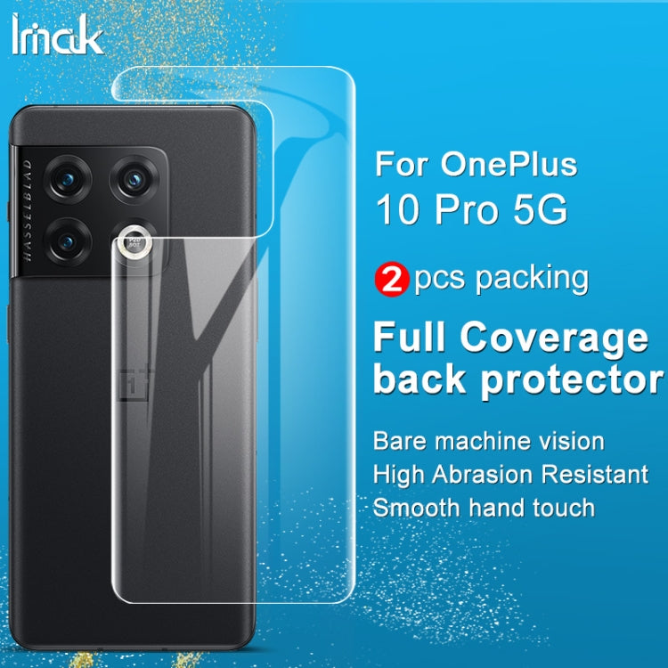 2 PCS imak HD Hydrogel Film Phone Back Protector, For OnePlus 10 Pro 5G