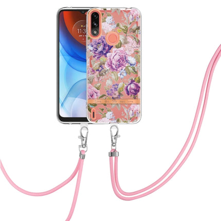 Flowers Series TPU Phone Case with Lanyard, For Motorola Moto E7 Power / Moto E7i Power, For Motorola Moto E20 / E30 / E40, For Motorola Moto G Pure, For Motorola Moto G30 / G20 / G10 / G10 Power