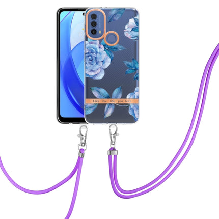 Flowers Series TPU Phone Case with Lanyard, For Motorola Moto E7 Power / Moto E7i Power, For Motorola Moto E20 / E30 / E40, For Motorola Moto G Pure, For Motorola Moto G30 / G20 / G10 / G10 Power