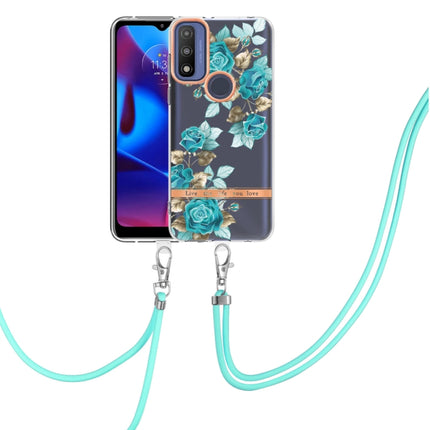 Flowers Series TPU Phone Case with Lanyard, For Motorola Moto E7 Power / Moto E7i Power, For Motorola Moto E20 / E30 / E40, For Motorola Moto G Pure, For Motorola Moto G30 / G20 / G10 / G10 Power