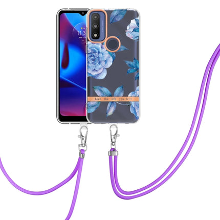 Flowers Series TPU Phone Case with Lanyard, For Motorola Moto E7 Power / Moto E7i Power, For Motorola Moto E20 / E30 / E40, For Motorola Moto G Pure, For Motorola Moto G30 / G20 / G10 / G10 Power